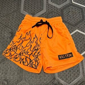 Kill Crew Orange Workout Shorts